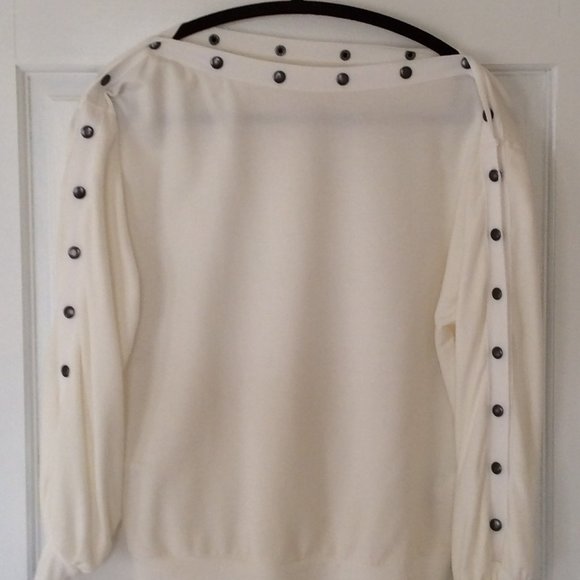 Atwell Ivory Long Sleeve Top sz. small - Picture 2 of 5